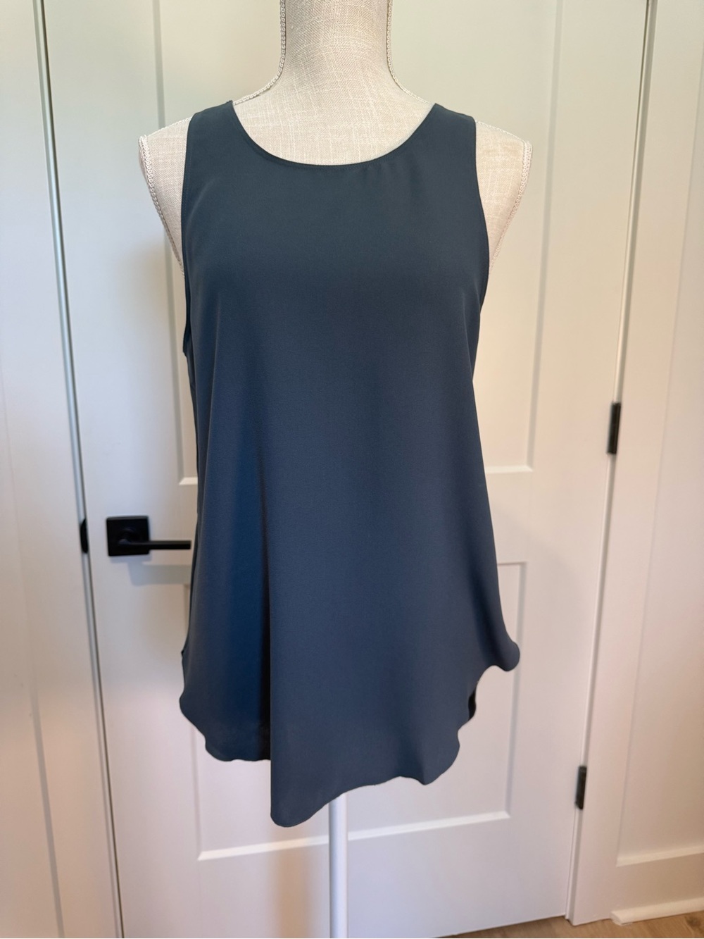 Wilfred Sleeveless Silk Blend Tank Blue Gray Size Small
